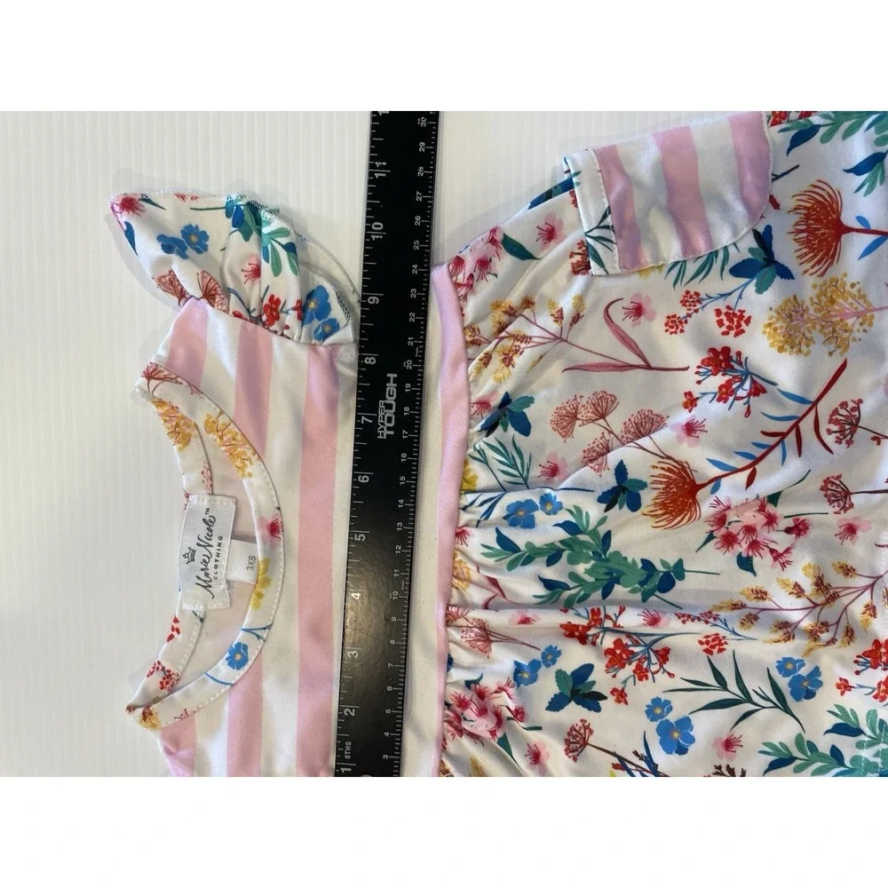 Marie Nicole Clothing XXXS 6 9 Months Dress Baby Girl Pink 6M 9M Floral BOHO